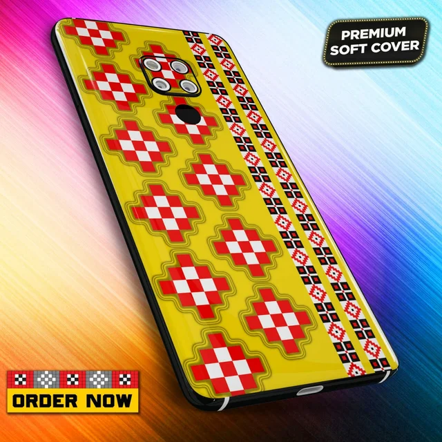 101327 Sambalpuri Mobile Back Cover With Add Photo & Name - Soft Cover