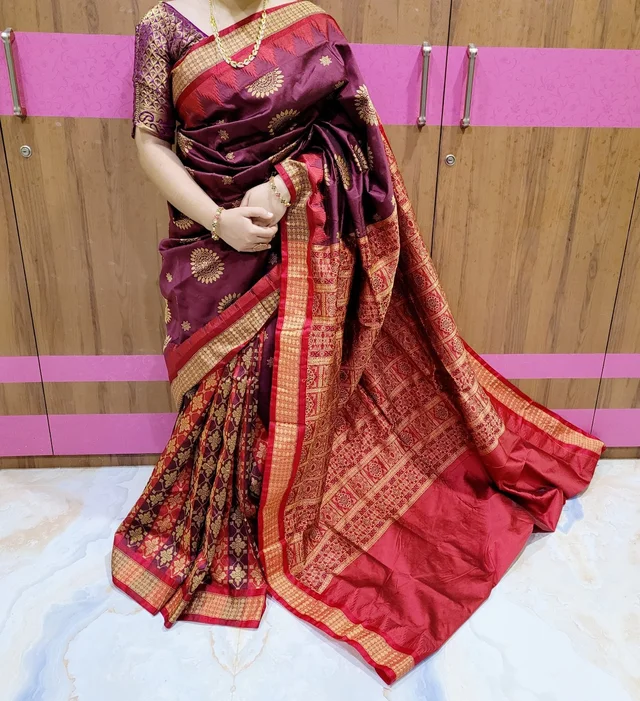 101338 Silk Pata Saree With Blouse