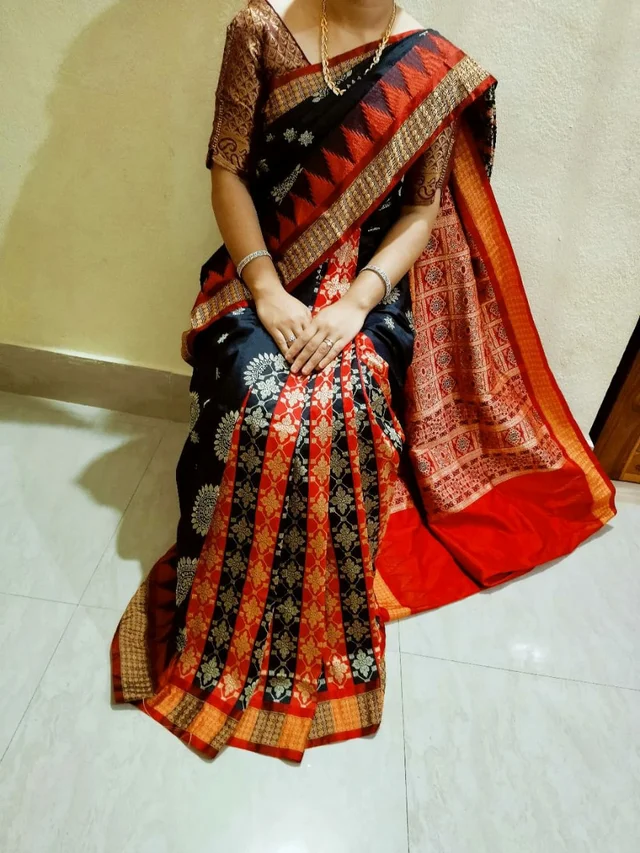 101341 Silk Pata Saree With Blouse