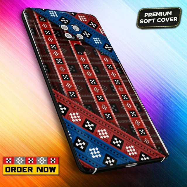 101345 Sambalpuri Mobile Back Cover With Add Photo & Name - Soft Cover
