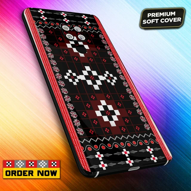 101347 Sambalpuri Mobile Back Cover With Add Photo & Name - Soft Cover