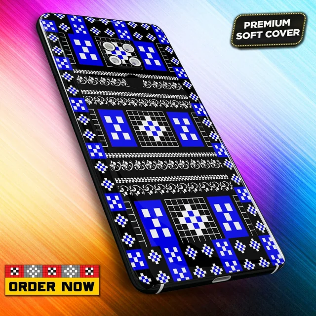 101350 Sambalpuri Mobile Back Cover With Add Photo & Name - Soft Cover