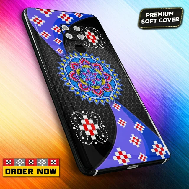 101356 Sambalpuri Mobile Back Cover With Add Photo & Name - Hard Cover