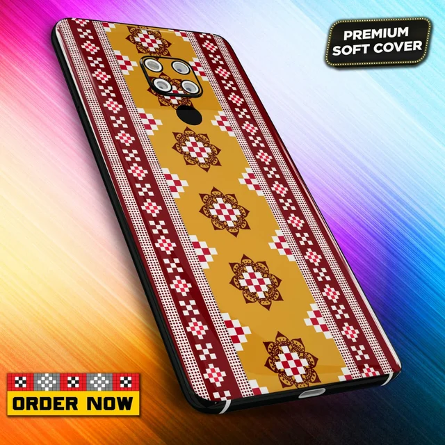 101362 Sambalpuri Mobile Back Cover With Add Photo & Name - Soft Cover