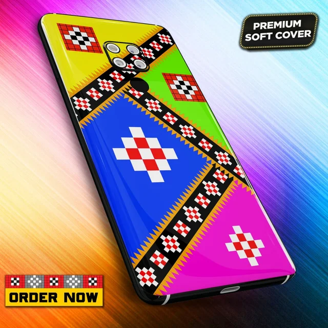 101363 Sambalpuri Mobile Back Cover With Add Photo & Name - Soft Cover