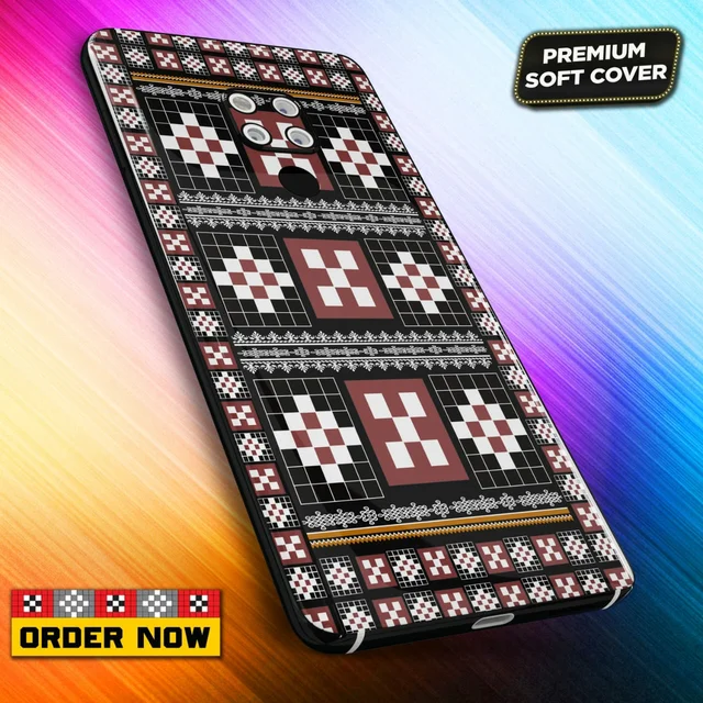 101368 Sambalpuri Mobile Back Cover With Add Photo & Name - Soft Cover