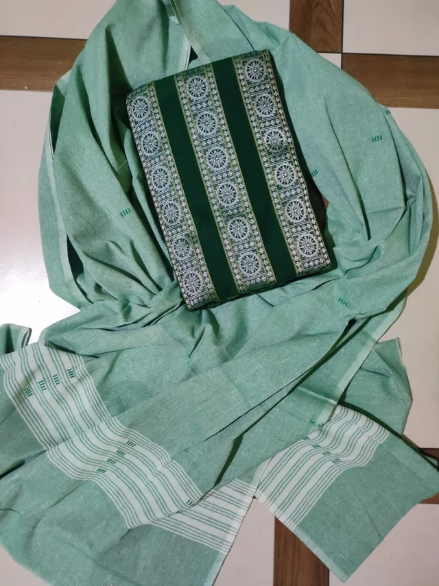 101388 Sambalpuri Handloom Dress Material, Dress Kapada With Dupatta