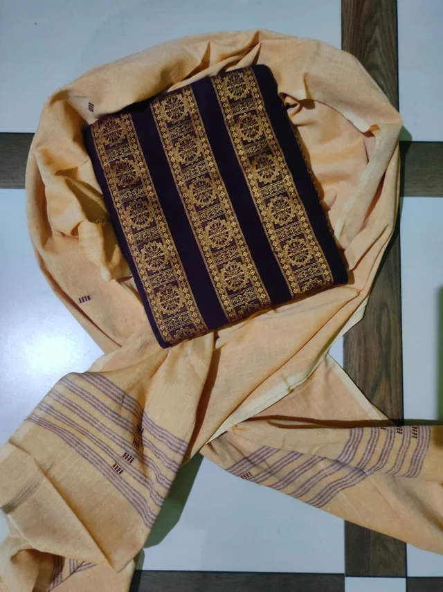 101392 Sambalpuri Handloom Dress Material, Dress Kapada With Dupatta