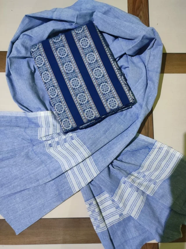 101395 Sambalpuri Handloom Dress Material, Dress Kapada With Dupatta