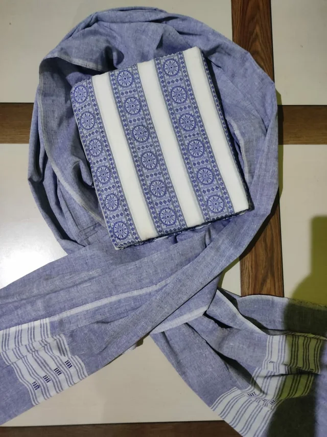 101396 Sambalpuri Handloom Dress Material, Dress Kapada With Dupatta
