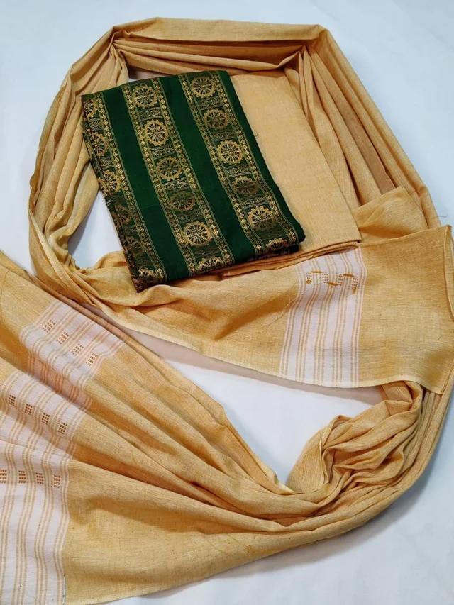 101399 Sambalpuri Handloom Dress Material, Dress Kapada With Dupatta