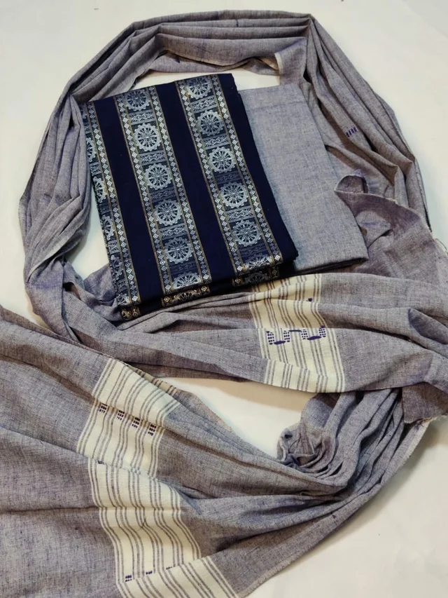 101408 Sambalpuri Handloom Dress Material, Dress Kapada With Dupatta