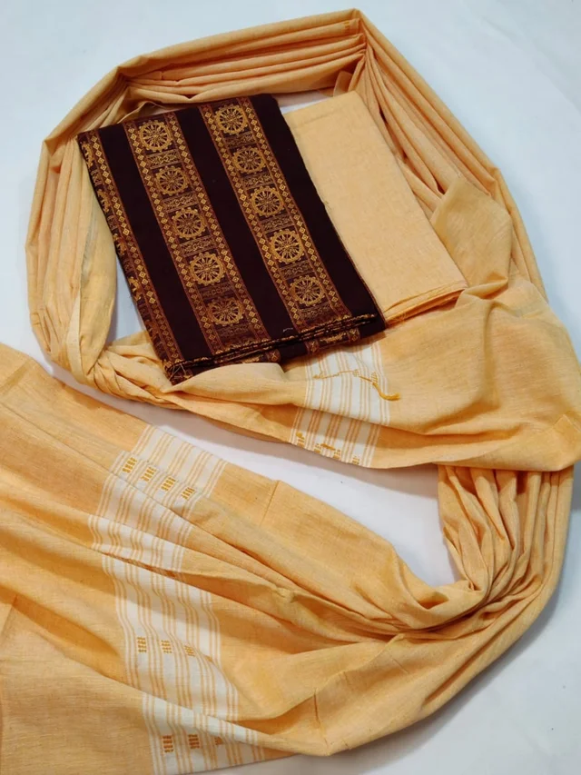 101409 Sambalpuri Handloom Dress Material, Dress Kapada With Dupatta