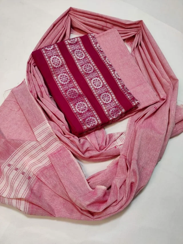 101414 Sambalpuri Handloom Dress Material, Dress Kapada With Dupatta