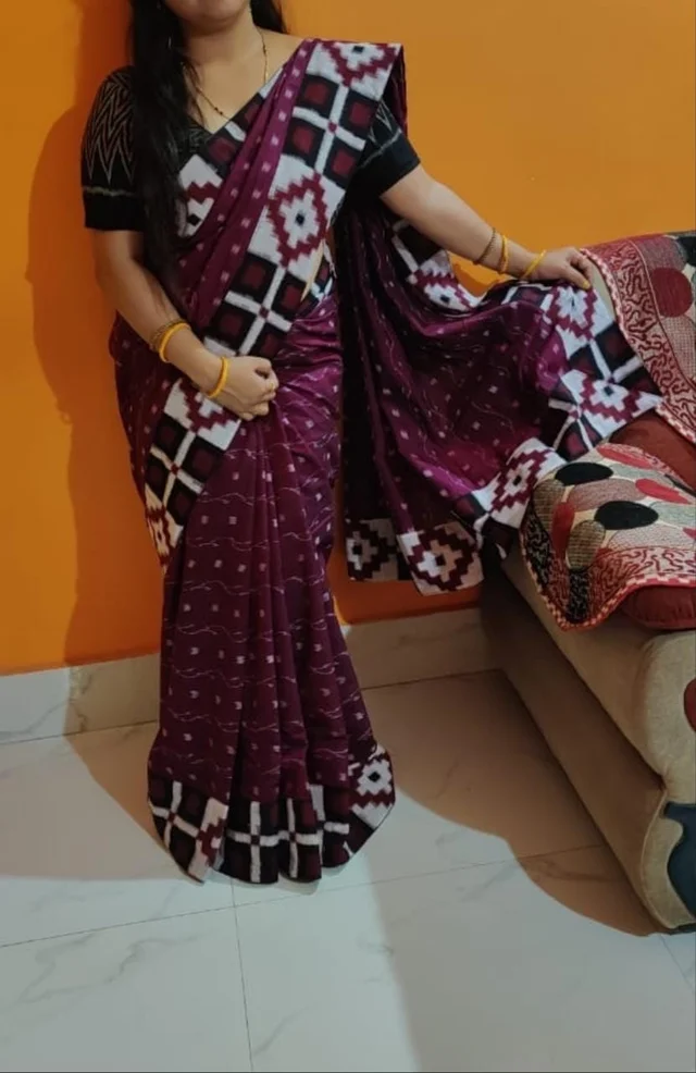 101443 Sambalpuri Handloom Patchwork Saree With Blause - Siren