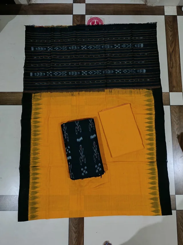 101455 Sambalpuri Handloom Dress Material, Dress Kapada With Dupatta