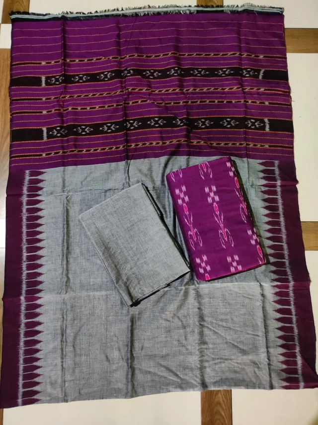 101459 Sambalpuri Handloom Dress Material, Dress Kapada With Dupatta