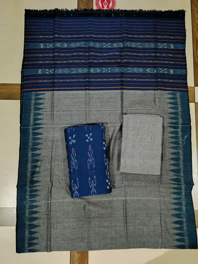 101461 Sambalpuri Handloom Dress Material, Dress Kapada With Dupatta