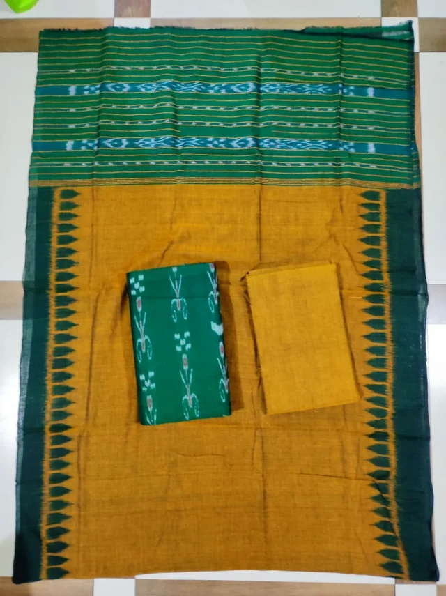 101462 Sambalpuri Handloom Dress Material, Dress Kapada With Dupatta