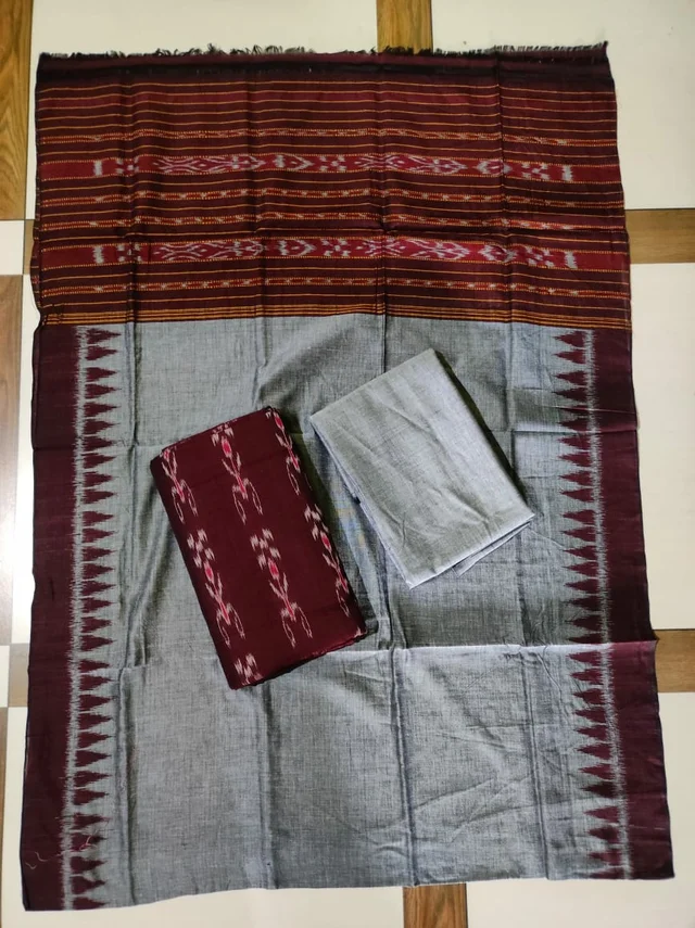 101466 Sambalpuri Handloom Dress Material, Dress Kapada With Dupatta