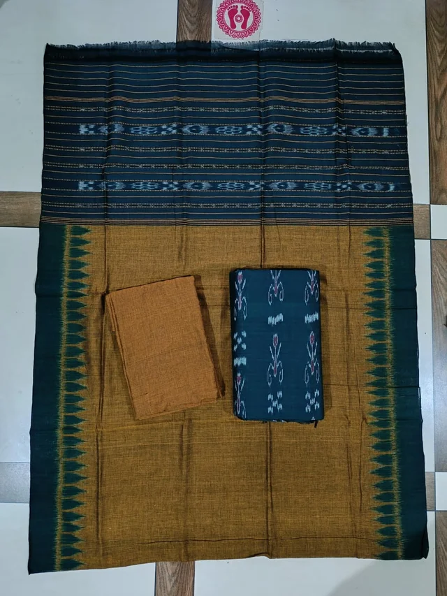 101468 Sambalpuri Handloom Dress Material, Dress Kapada With Dupatta