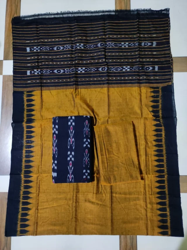 101469 Sambalpuri Handloom Dress Material, Dress Kapada With Dupatta