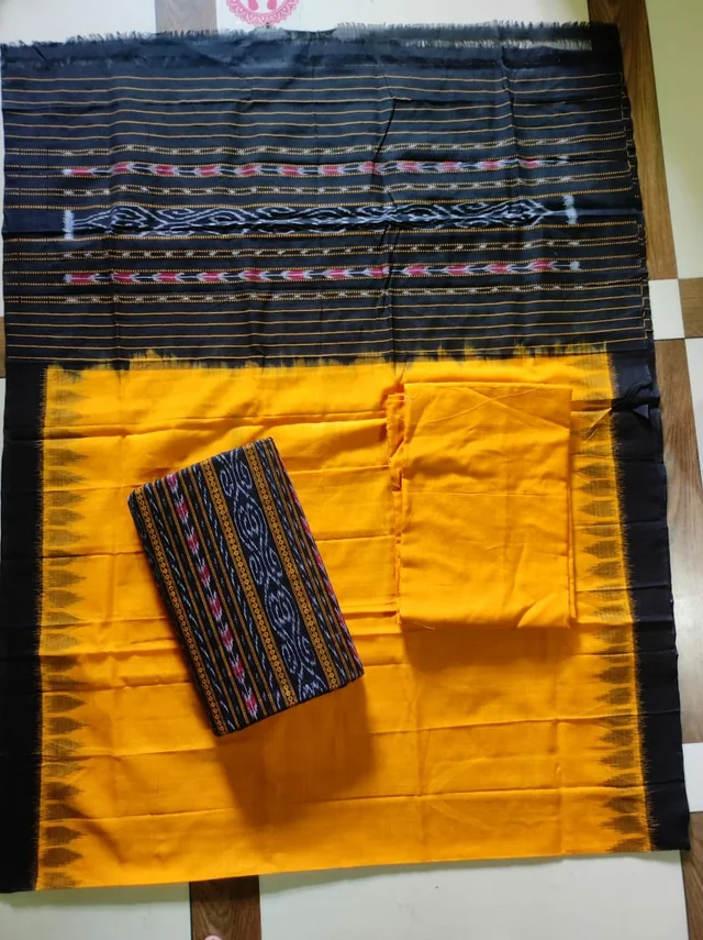 101475 Sambalpuri Handloom Dress Material, Dress Kapada With Dupatta