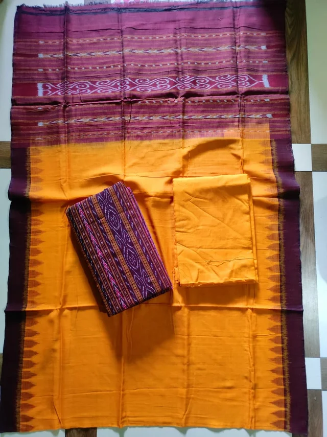 101476 Sambalpuri Handloom Dress Material, Dress Kapada With Dupatta