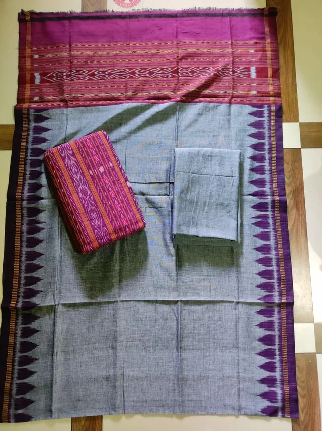 101477 Sambalpuri Handloom Dress Material, Dress Kapada With Dupatta