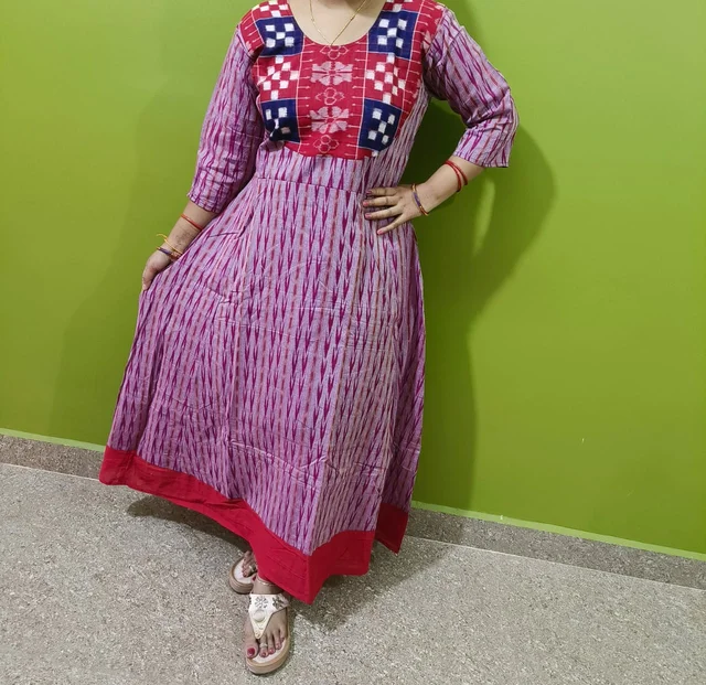 101498 Sambalpuri Handloom Long Kurti - 40