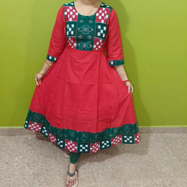 101497 Sambalpuri Handloom Long Kurti - 42
