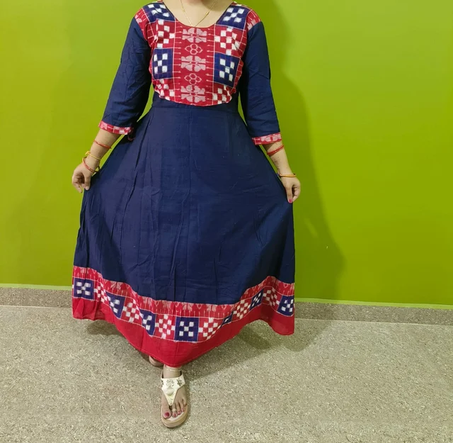 101494 Sambalpuri Handloom Long Kurti - 42
