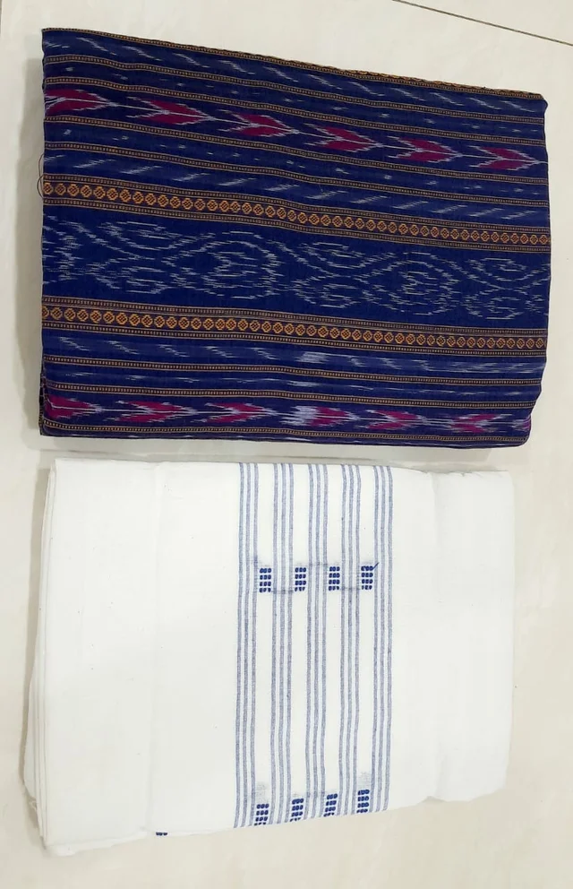 101502 Sambalpuri Handloom Dress Material, Dress Kapada With Dupatta
