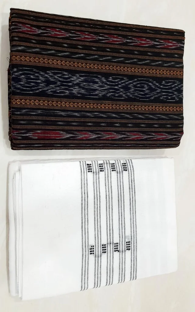 101674 Sambalpuri Handloom Dress Material, Dress Kapada With Dupatta