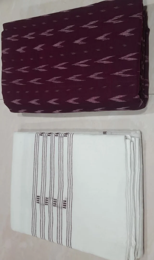101523 Sambalpuri Handloom Dress Material, Dress Kapada With Dupatta