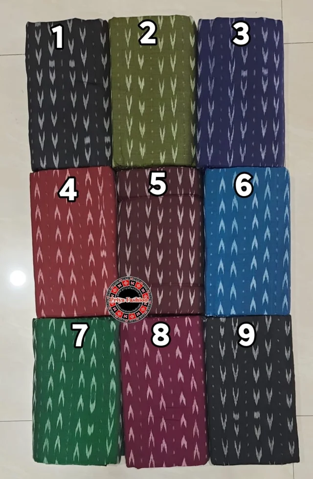 101537 Sambalpuri Handloom Fabric, Than Kapada - 2 Meter, Colour No.1