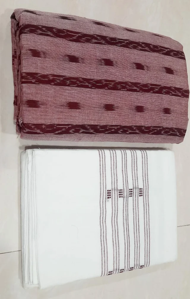 101543 Sambalpuri Handloom Dress Material, Dress Kapada With Dupatta