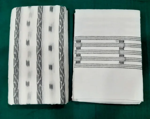 101548 Sambalpuri Handloom Dress Material, Dress Kapada With Dupatta