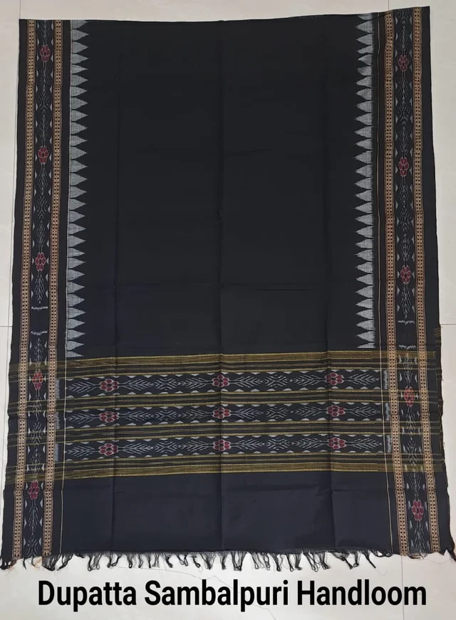 101579 Sambalpuri Handloom Cotton Dupatta, Odhani