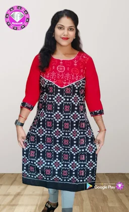 101606 Kurti Sambalpuri Handloom Cotton New Design - 44