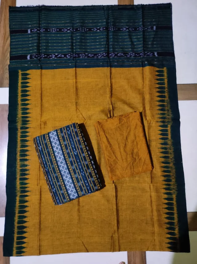 101628 Sambalpuri Handloom Cotton Dress Material With Dupatta
