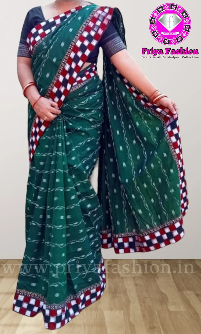 101693 Sambalpuri Handloom Patchwork Saree With Blause
