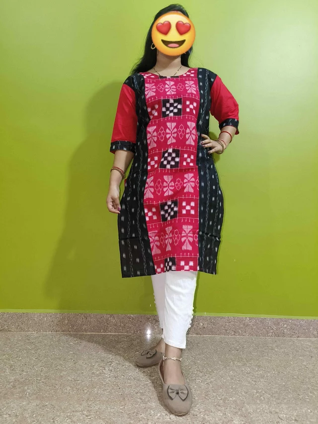 101737 Sambalpuri Handloom Stiching Kurti - 44