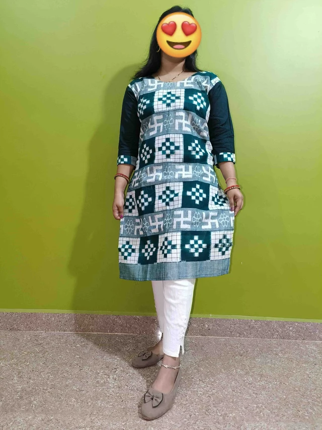 101738 Sambalpuri Handloom Stiching Kurti - 42
