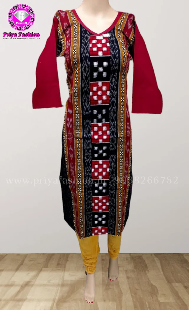 101744 Sambalpuri Handloom Stiching Kurti - 38