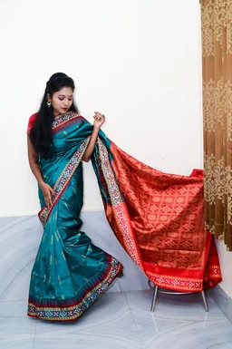 101751 Silk Pata Saree With Blouse