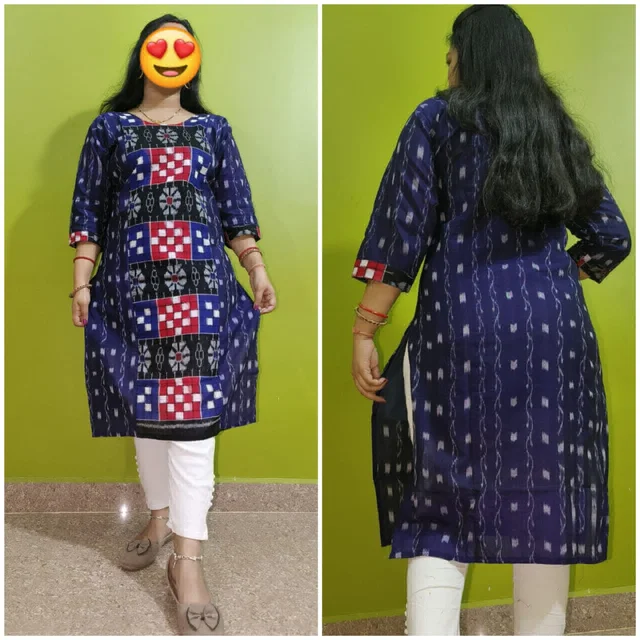 101753 Sambalpuri Handloom Cotton Stitching Kurti - 40