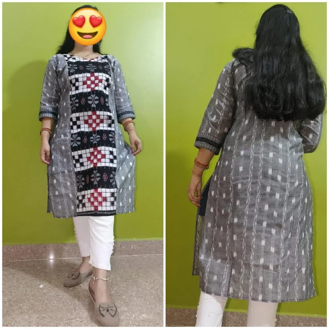 101755 Sambalpuri Handloom Cotton Stitching Kurti - 40