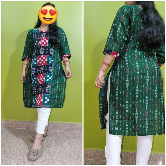 101757 Sambalpuri Handloom Cotton Stitching Kurti - 40