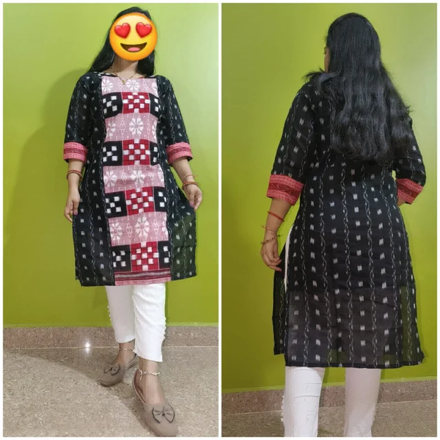 101759 Sambalpuri Handloom Cotton Stitching Kurti - 42